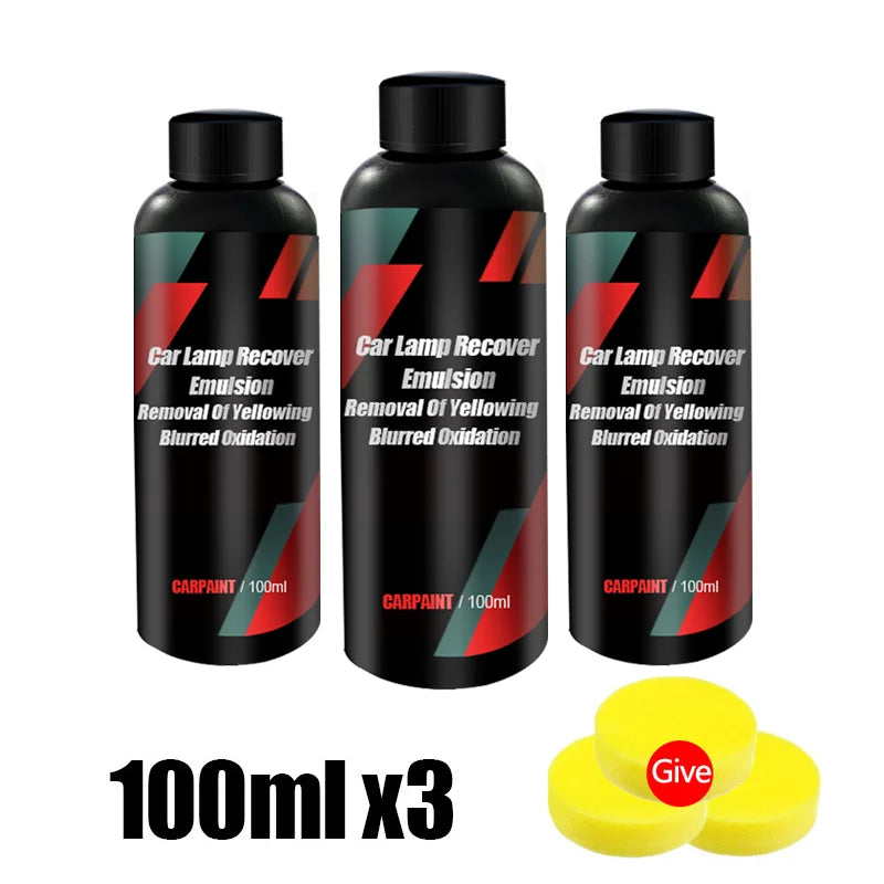 Car Headlight Restoration Kit Scratch Remover & Polishing Repair Liquid