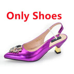 New Fashion Women Shoes and Bags To Match Set Nigeria Party Italian Shoe and