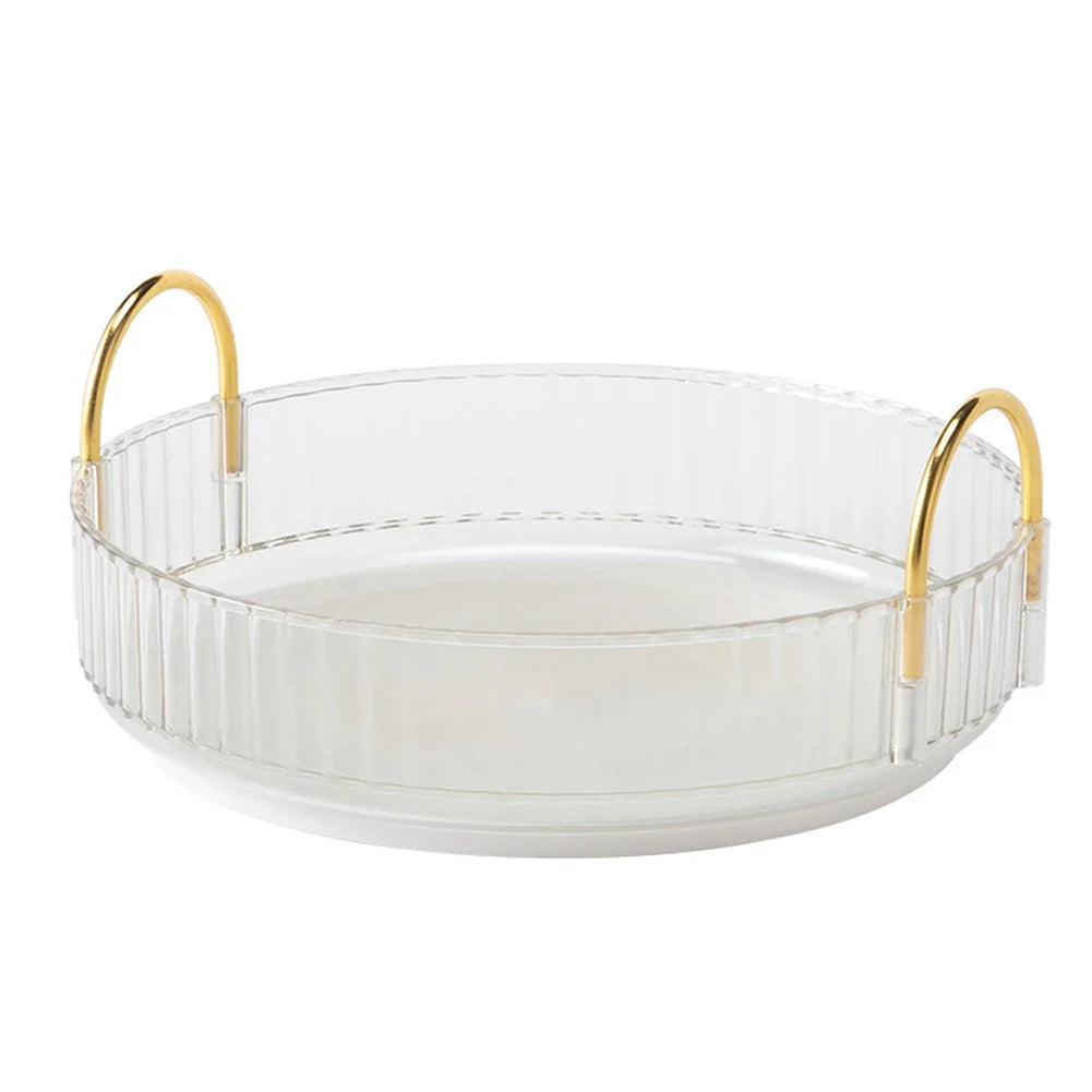 360 Degree Rotating Makeup Organizer Light Luxury Skincare Holder Rack Versatile Space-Saving for Dressing Table Washing Table