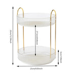 360 Degree Rotating Makeup Organizer Light Luxury Skincare Holder Rack Versatile Space-Saving for Dressing Table Washing Table