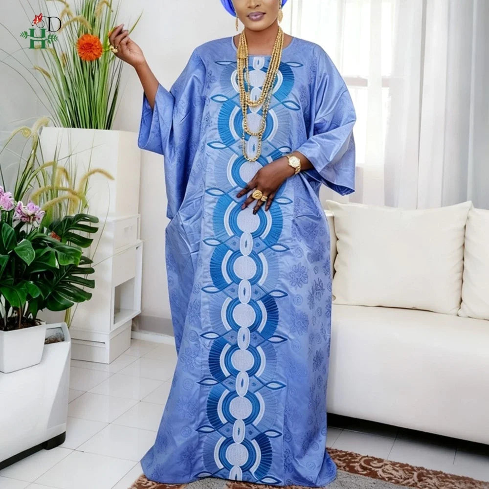 Women's Luxury Elegant Embroidery Traditional outfit with Scarf