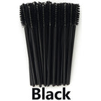 ANNAFRIS 50Pcs  Disposable Eyelash  Brush Soft Head Crystal Eyebrow Brush Lash Extension Brush  Mascara Wand Makeup Tool