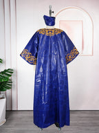African Dresses for Women Dashiki Traditional Bazin Gown Ankara Embroidery Boubou Robe Nigeria Wedding Evening Party Dress