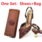 New Fashion Women Shoes and Bags To Match Set Nigeria Party Women's Pumps with