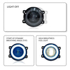 Car Parts Angel Eye Fog Lights – Dynamic Daytime Running Lights with LED Bulb