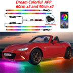 RGB Car Underglow LED Lights  Flexible 12V Underbody Ambient Light with App Control