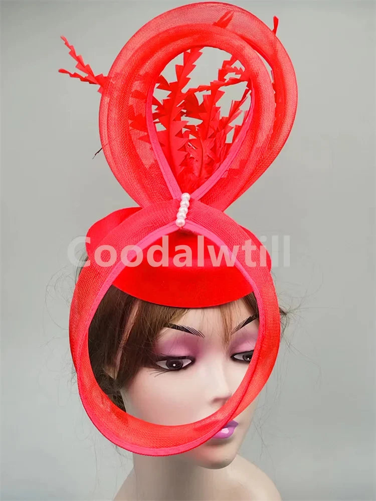 Ladies Royal Ascot Chapeau Cap Wedding Fascinator Hat Headpiece Women Church