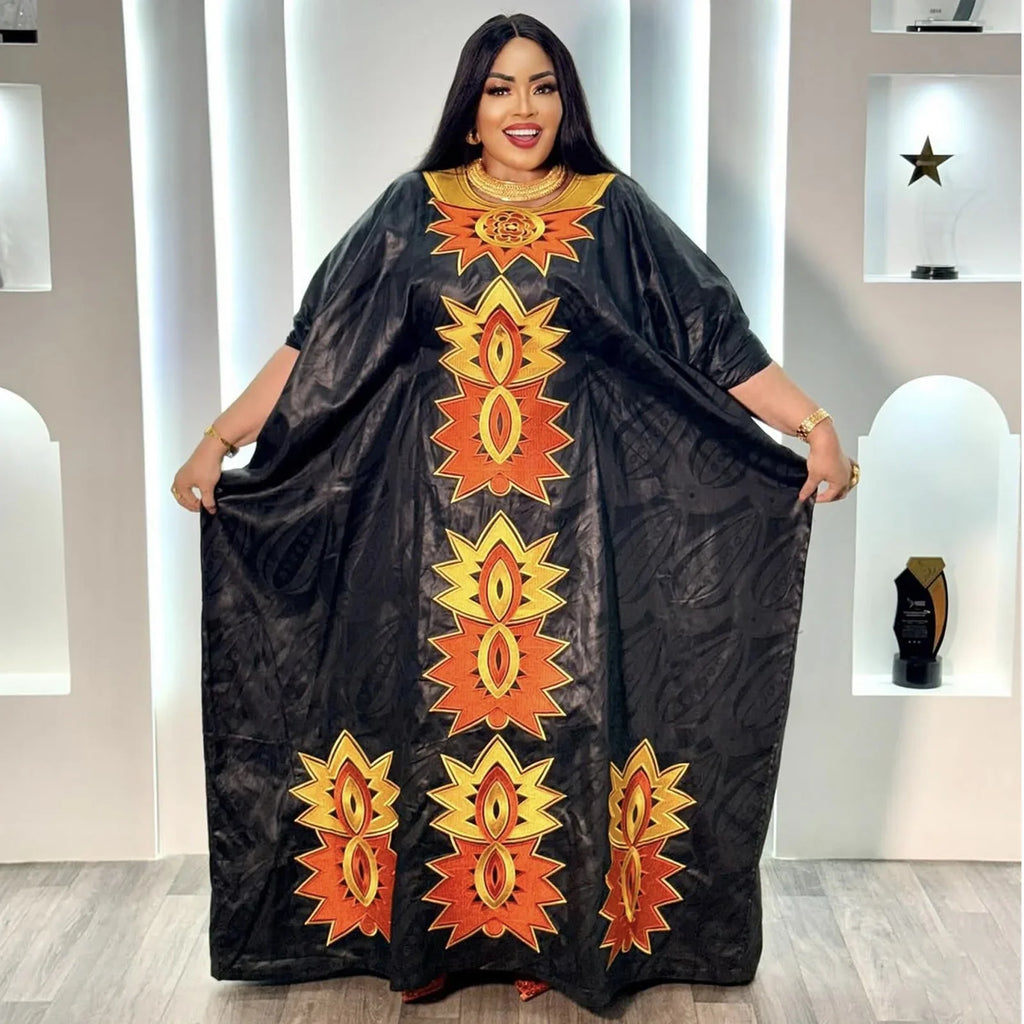 African Attire For Women Abaya Embroidery Plus Size Elegant Party Dress