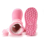 Babies Winter Snow Boots Comfortable Thick Warm Lobbing Ball Cute Boots