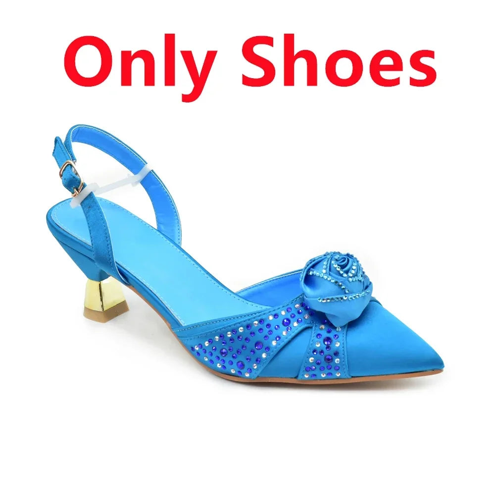 New Fashion Women Shoes and Bags To Match Set Nigeria Party Women's Pumps with