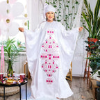 African Dress For Women's Plus Size Dress Bazin Riche Embroidery Floor Long Dress With Scarf