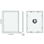 LED Light Bathroom Mirror Illuminated Wall Mounted Vanity Makeup Anti-Fog Rectangle 3 Colors Touch Light