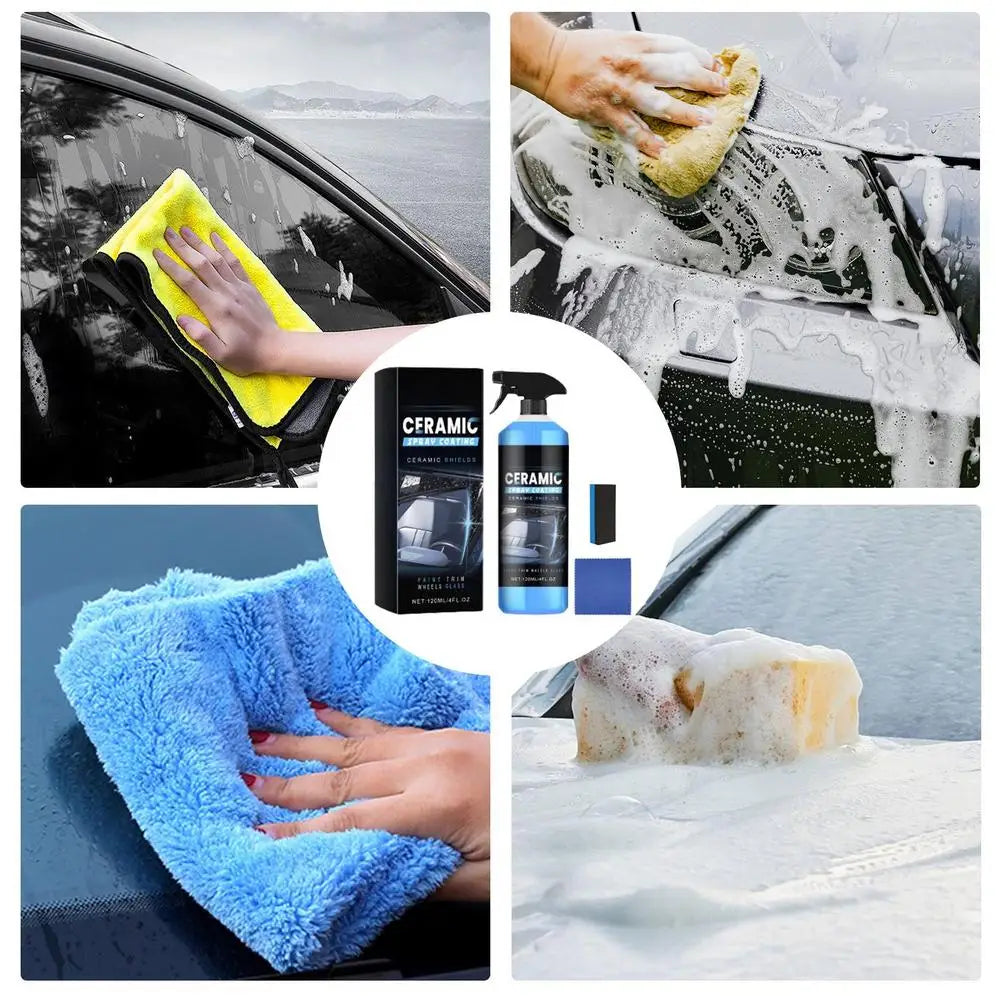 Nano Glass Cleaner Spray 120ml Hydrophobic Car Coating & Anti-Scratch Polish