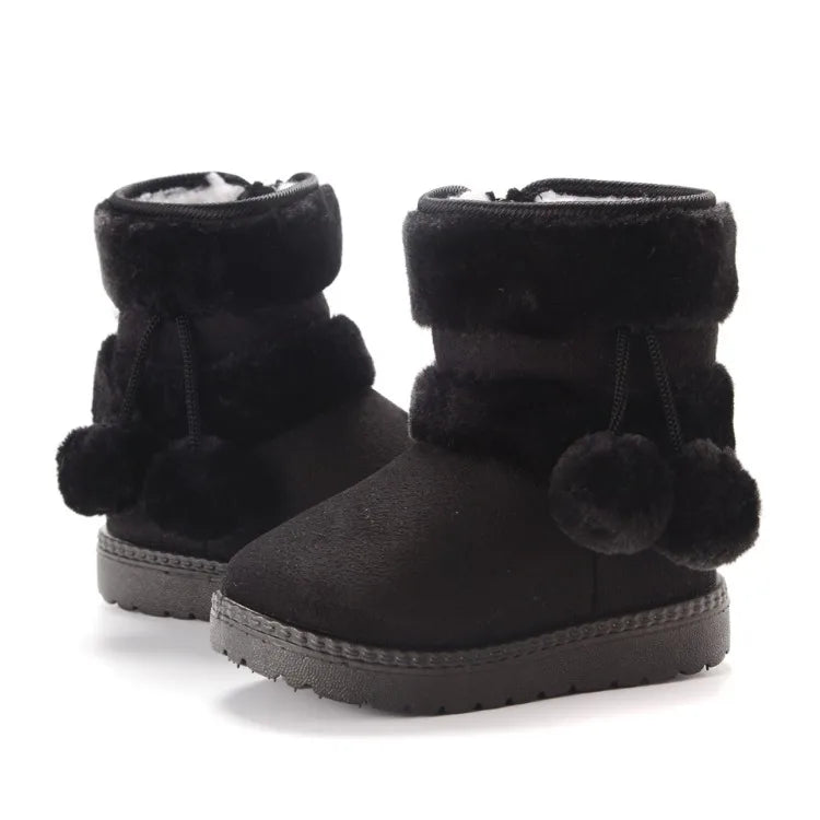 Babies Winter Snow Boots Comfortable Thick Warm Lobbing Ball Cute Boots