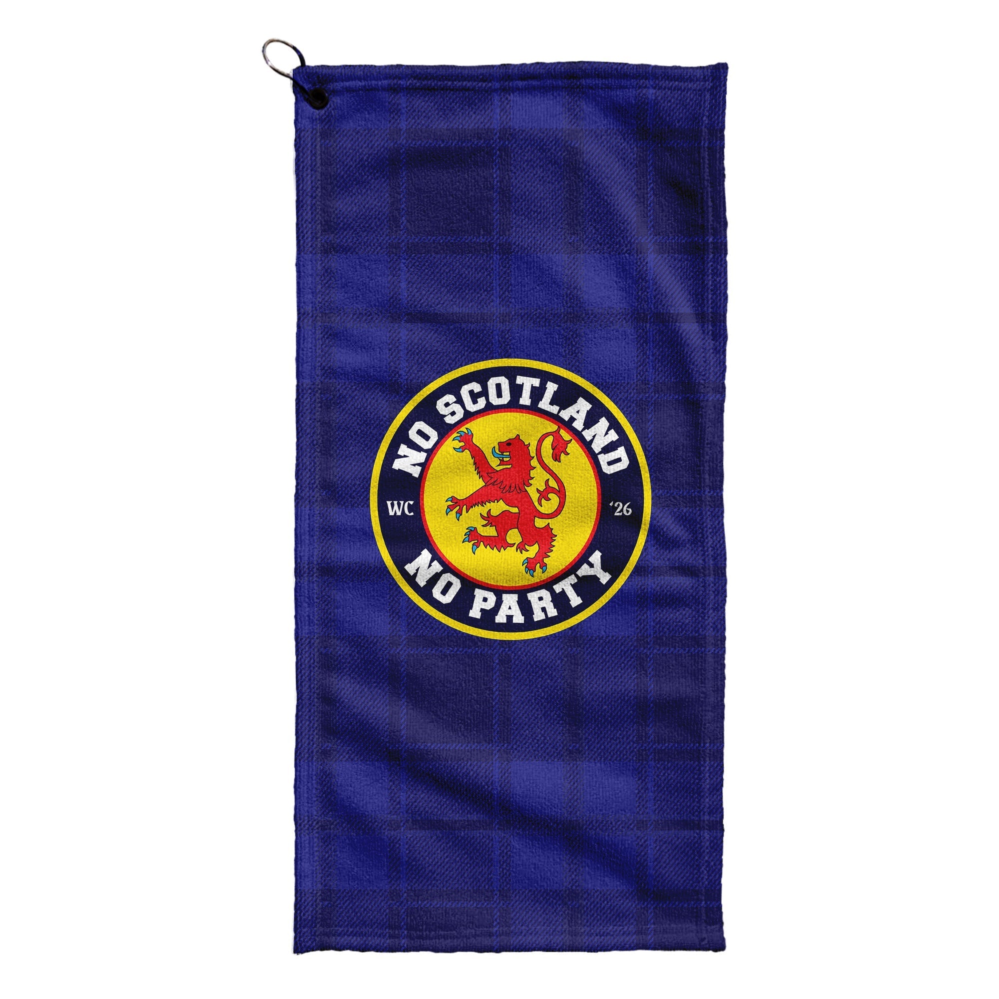 No Scotland No Party - Blue Tartan - Golf Towel