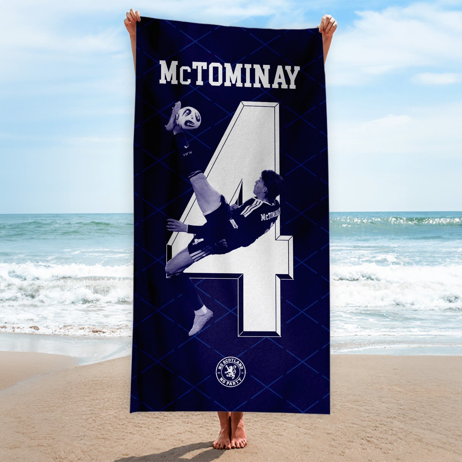 Scotland WC26 - McTominay - Beach Towel - Microfibre Retro Beach Towel - 150cm x 75cm