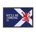 We'll Be Coming - Lion Rampart - WC26 - Door Mat - 60cm x 40cm