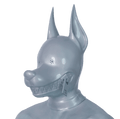 Furrjoi Zipper Dog Hood Silver Perforated Eyes