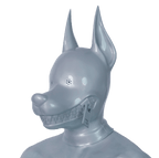 Furrjoi Zipper Dog Hood Silver Perforated Eyes