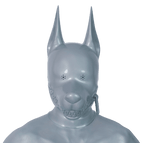 Furrjoi Zipper Dog Hood Silver Perforated Eyes
