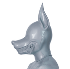 Furrjoi Zipper Dog Hood Silver Perforated Eyes