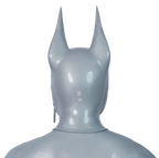 Furrjoi Zipper Dog Hood Silver Perforated Eyes