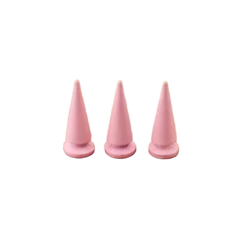 Metal Pup Hood Spikes 10 Pack Pink 10x24mm