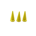 Metal Pup Hood Spikes 10 Pack Yellow 10x24mm