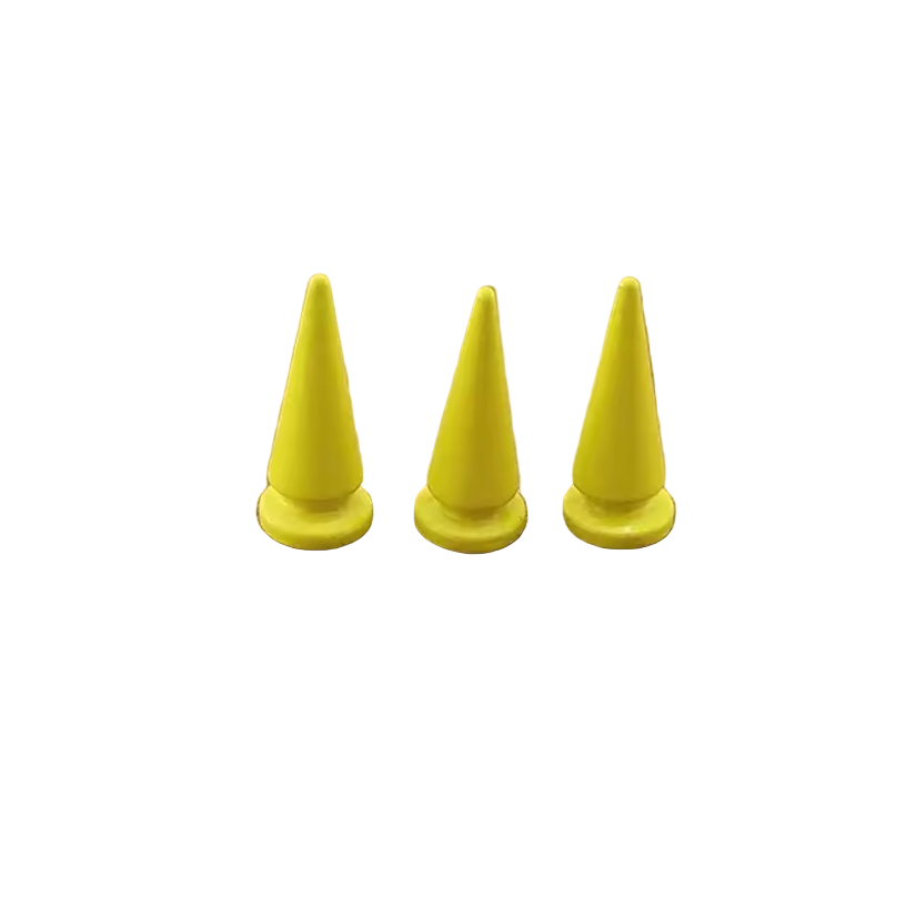 Metal Pup Hood Spikes 10 Pack Yellow 10x24mm