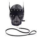 Pu Leather Zipper Blackout Hood