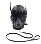 Pu Leather Zipper Blackout Hood