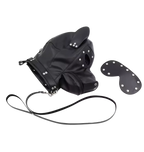 Pu Leather Zipper Blackout Hood