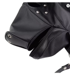 Pu Leather Zipper Blackout Hood