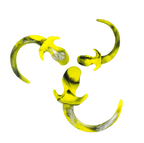 Marble Silicone Puppy Tail Plug Yellow