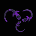 Marble Silicone Puppy Tail Plug Purple