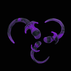 Marble Silicone Puppy Tail Plug Purple