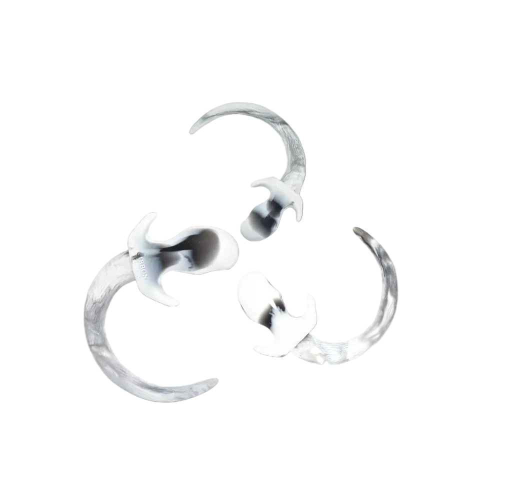 Marble Silicone Puppy Tail Plug White