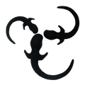 Marble Silicone Puppy Tail Plug  Black