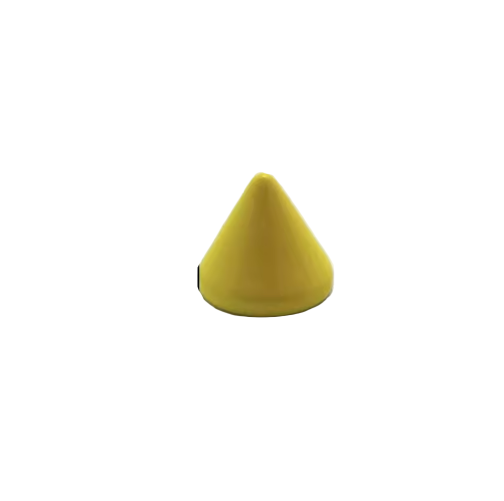 Metal Pup Hood Spikes 10 Pack Yellow 8x7.5mm