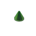 Metal Pup Hood Spikes 10 Pack Metalic Green 8x7.5mm