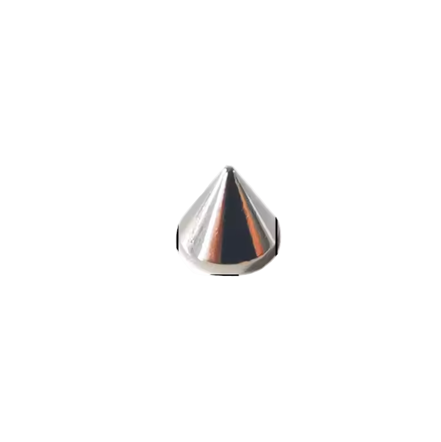 Metal Pup Hood Spikes 10 Pack Silver 8x7.5mm