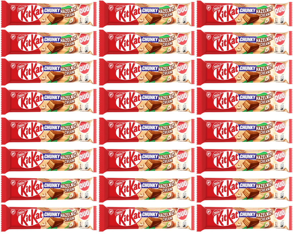 24 x Kitkat Chunky Duo Hazelnut Bar - 64GM