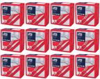 12 x Tork Dinner Napkin Red 2Ply 150Pk