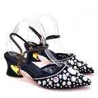 Italian Design Three-Dimensional Women's Bags And Ladies Heel Shoes