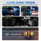 Car dash camera with advanced parking radar assistance