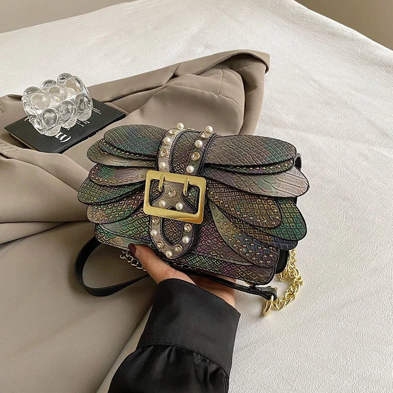 2024 New Handmade Rivet Butterfly Wing Crossbody Bag Women Designer Handbag And