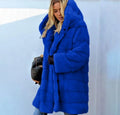 Women's Faux Fur Over Size Windbreaker Hooded Jackets