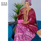 Perfumed First Quality African Dashiki Basin Dress Unique Cuff Design Nigerian Print Bazin RicheWedding Party Boubou Robe