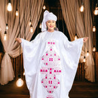African Dress For Women's Plus Size Dress Bazin Riche Embroidery Floor Long Dress With Scarf