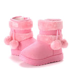 Babies Winter Snow Boots Comfortable Thick Warm Lobbing Ball Cute Boots